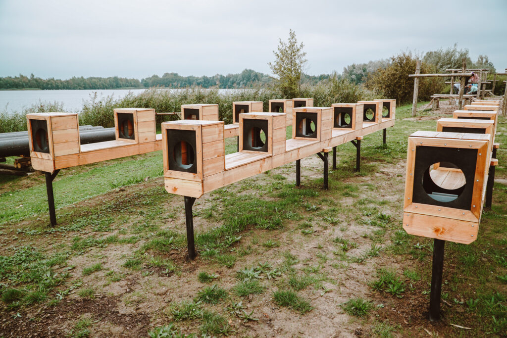 Overzicht van de stellages voor de Balkproef.